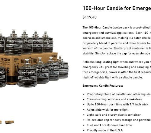 100 hour emergency candle price comparison co op group discount 1