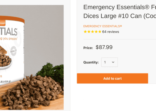 beef dices freeze dried