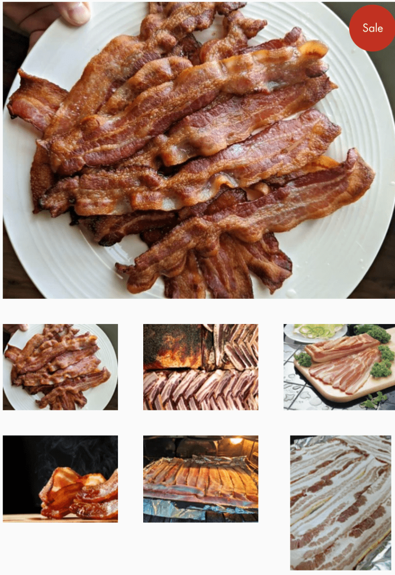 center thick cut bacon