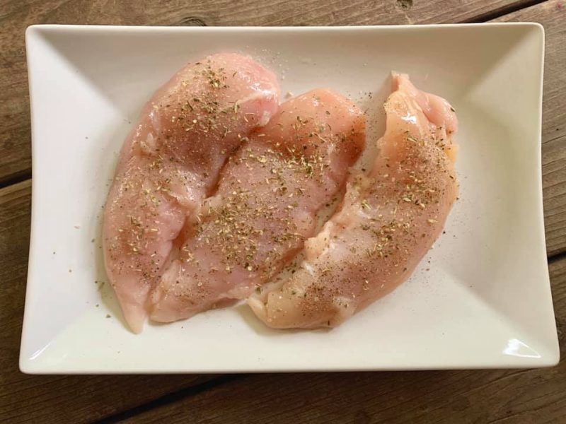 chicken tenderloins raw from top