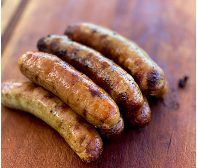 cooked british style bangers mulays natural food meat co op offering