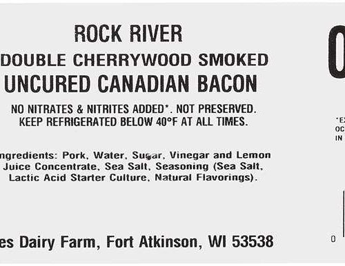 jones dairy canadian bacon bulk example label