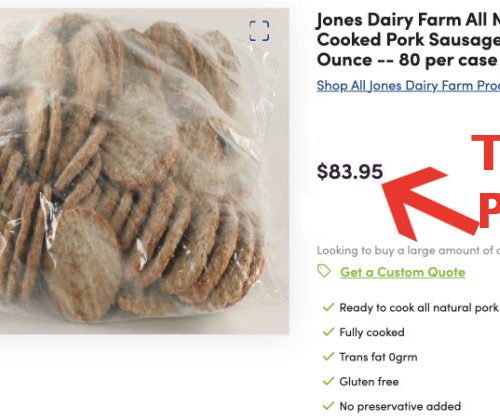 jones natural dairy pork sausage patties gluten free comparison foodandmeatcoop foodservicedirect