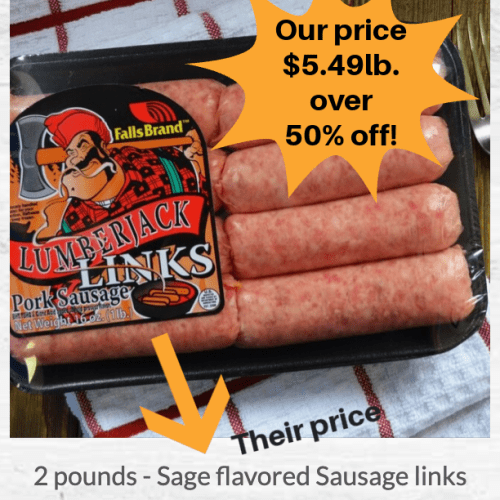 lumberjack links price comparison sausage falls brand 1