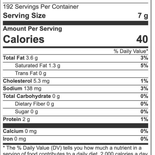 nutritional information for jones dairy round precooked bacon