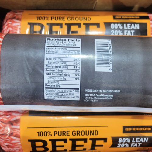 pure ground beef ingredients foodandmeatcoop 1