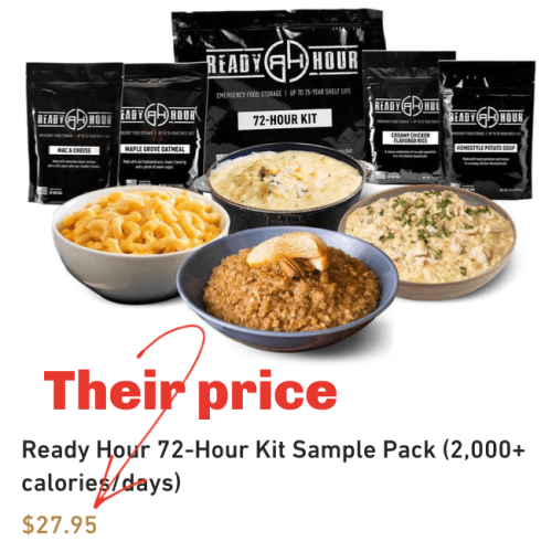 ready hour comparison price 72 hour emergency food kit foodandmeatcoop