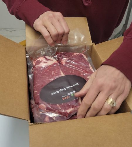 unboxing of steak box